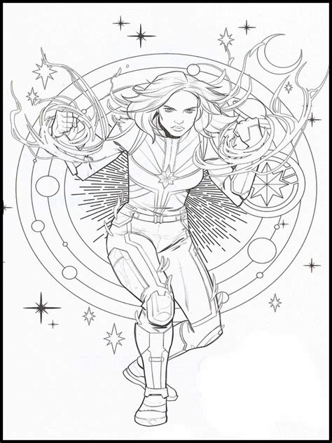 Coloring pages information title : Captain Marvel Printable Coloring Book 20