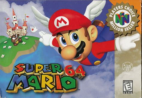 Super Mario 64 1996 Nintendo 64 Box Cover Art Mobygames