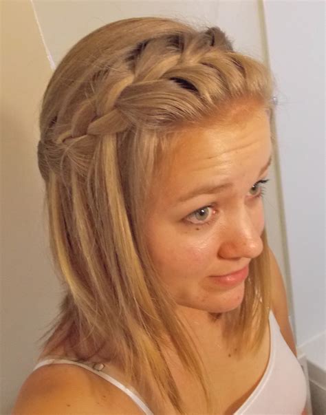 Not only do they require pretty nimble fingers, but. Waterfall braid for medium-length hair. Cute and easy to ...