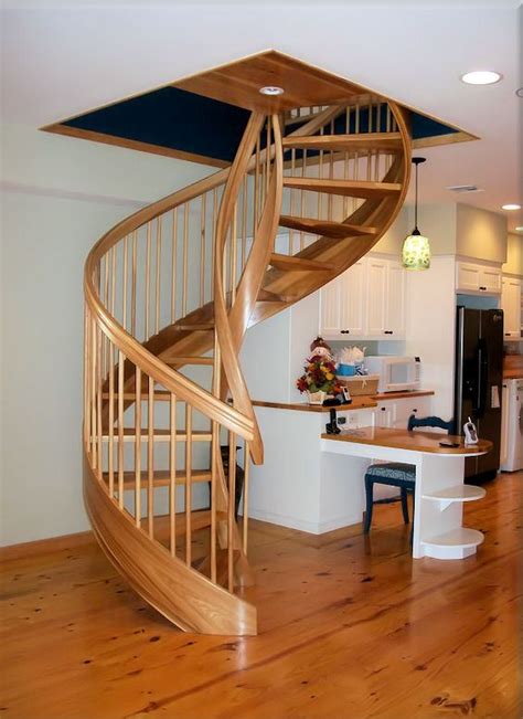 30 Wooden Spiral Staircase Design Ideas