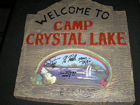 KANE HODDER CJ GRAHAM TOM MORGA X Signed Crystal Lake Sign Jason Voorhees Friday The Th