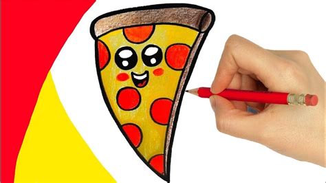 How To Draw A Pizza Kawaii Dibujar Pizza Kawaii Como Desenhar Uma