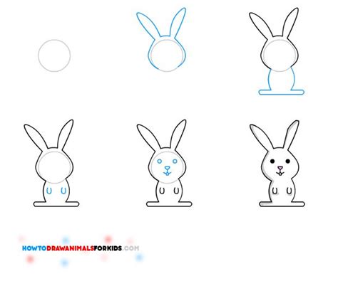 Image Detail For How To Draw A Bunny For Kids Drawing In 2019 Easy