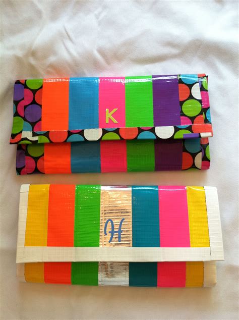 Duck Tape Wallets Love The Stripes Duck Tape Crafts Diy Duck