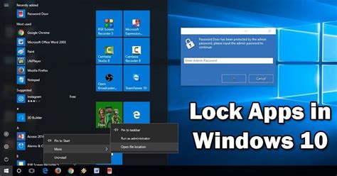 Instructions On How To Lock Specific Applications On Windows 10