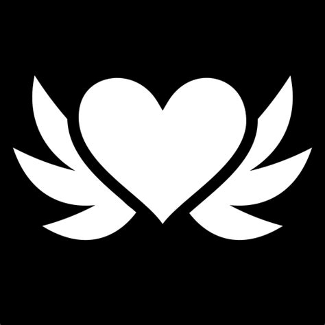 Download Heart wings icon, SVG and PNG | Game-icons.net