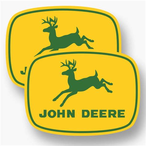 X John Deere Yellow Decals Stickers For Tractor Truck Window
