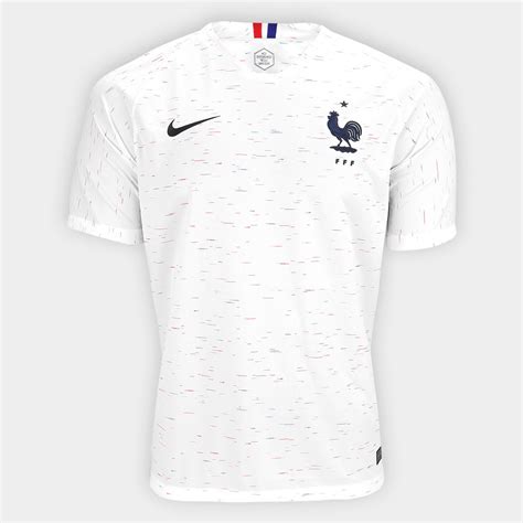 Camisa azul, calção branco e meias vermelhas. Camisa Seleção França Away 2018 s/n° Torcedor Nike ...