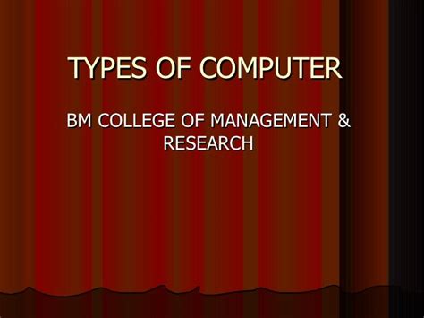 Types Of Computer Ppt