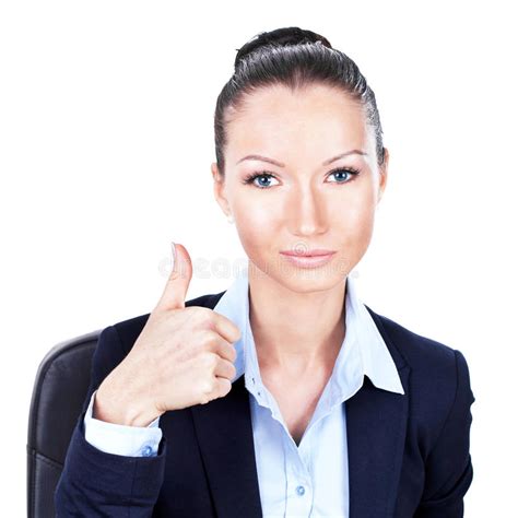 Businesswoman Showing Thumb Up Stock Photo Image Of Girl Hand 39583982