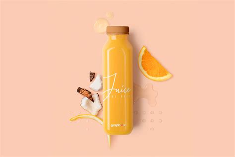 Juice Bottle Mockup - Free Psd | graphicsloop.com