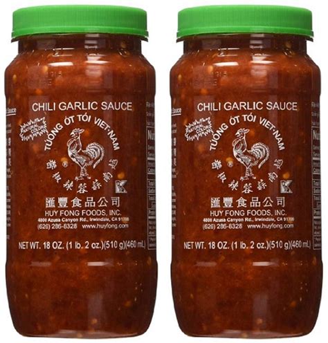 Huy Fong Fresh Chili Garlic Sauce 36 Oz Pack Of 2 Garlic 112 Pound