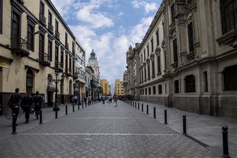 Calles De Centro De Lima Perú Ciudad De Lima Paisaje Urbano Calle