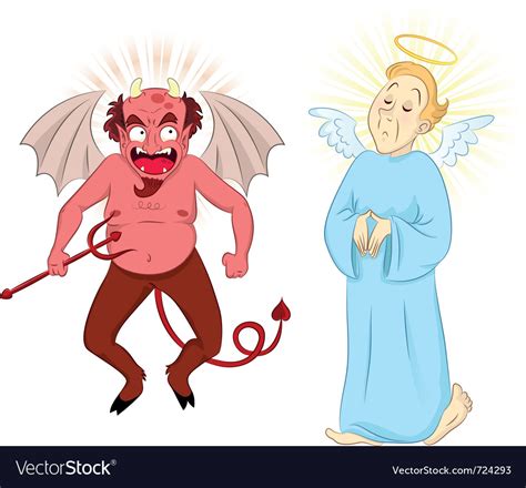 Devil And Angel Royalty Free Vector Image Vectorstock