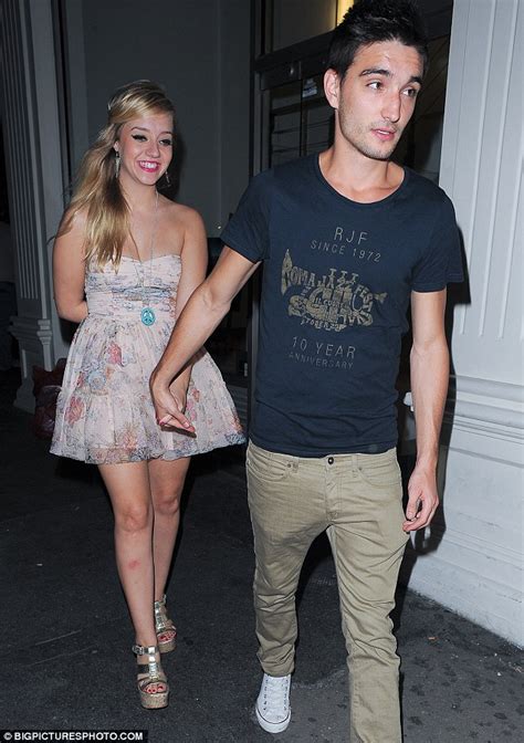 tom parker only has eyes for his girlfriend as the wanted celebrate jay mcguiness s 22nd