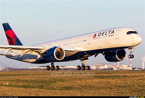 N504dn Delta Air Lines Airbus A350 900 At Paris Charles De Gaulle