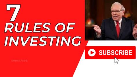 Rules Of Investing Youtube