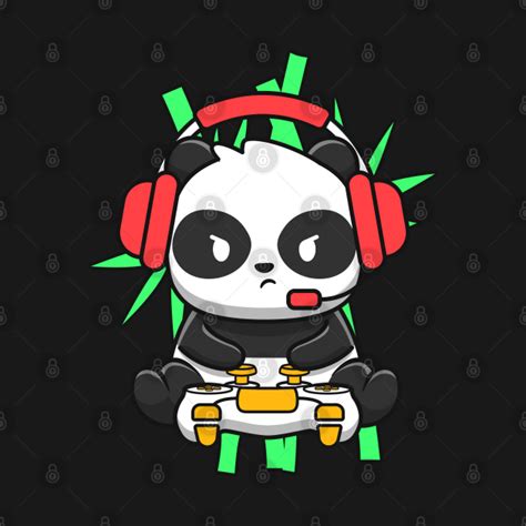 Cute Gaming Panda Rolling Panda Pandemic Gaming Panda Kids T Shirt