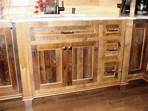 Reclaimed Barnwood Kitchen Cabinets — Barn Wood Furniture Rustic