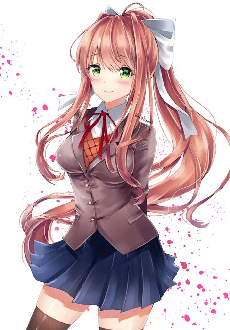 Doki doki literature club slips into that style seamlessly. デスクトップ壁紙 : Monika Doki Doki Literature Club, Just Monika ...