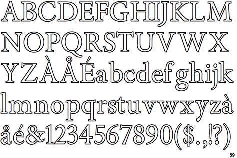 Times New Roman Outline Font