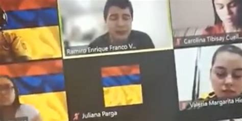 Bandera de colombia al revés dibujo. Profesor clase virtual llora por protesta de sus alumnos ...