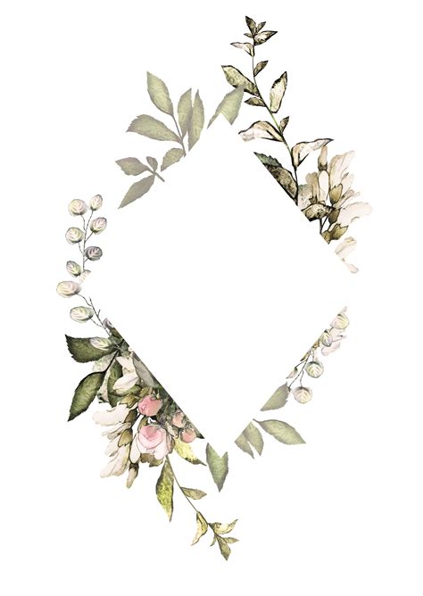 H746a 9 Watercolor Art Watercolor Background Flower Frame
