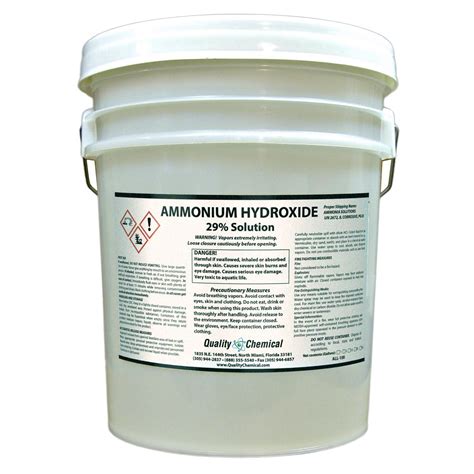 Quality Chemical Company Ammonium Hydroxide Aqua Ammonia 26 Deg