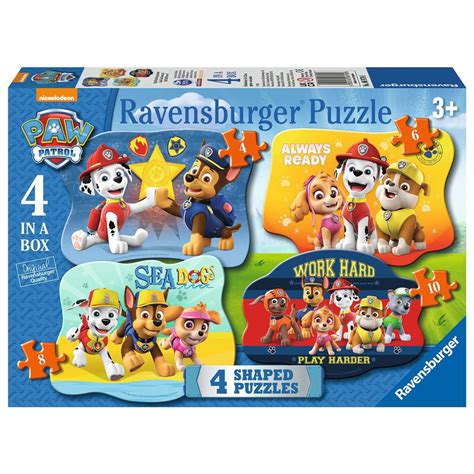 Ravensburger Paw Patrol 4 Shaped Jigsaw Puzzles Refresh Jarrold