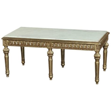 Tazmin frame coffee table with storage. Italian Neoclassical Giltwood Marble-Top Coffee Table ...