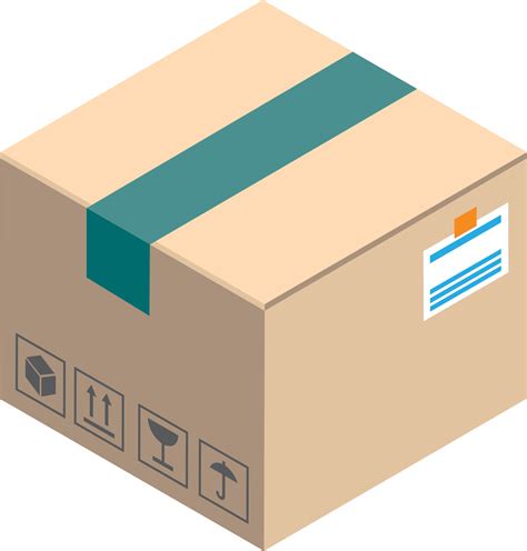 Parcel Box Illustration In 3d Isometric Style 14374550 Png