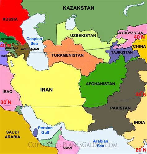 Types Map Of Western Asia Ornamental Plant Information From