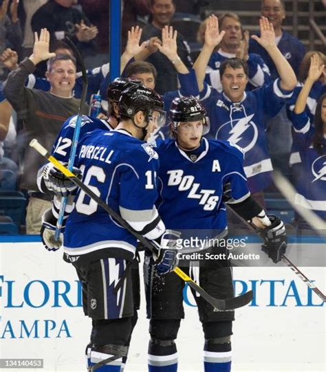 Steven Stamkos Of The Tampa Bay Lightning Celebrates His Goal With