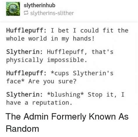 Hufflepuff X Slytherin Harry Potter Draco Malfoy Harry Potter Jokes