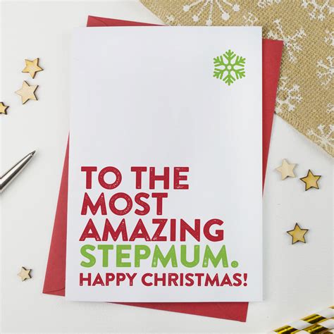 most amazing step mum christmas card aisforalphabet