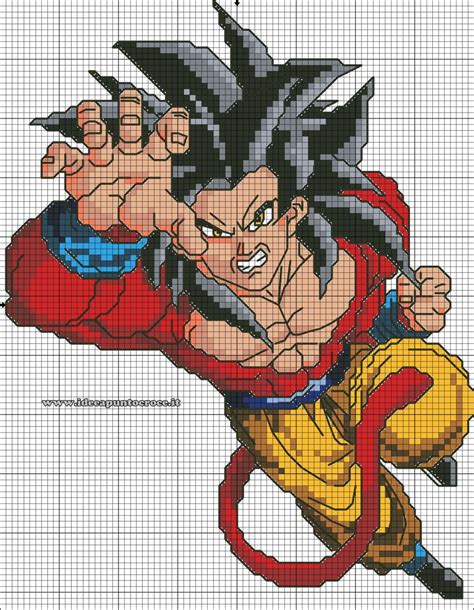 Schema Goku Punto Croce Pixel Art Pokemon Pixel Art Grid Cross