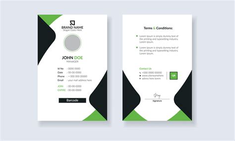 Corporate Company Employee Id Card Design Identity Card For Your