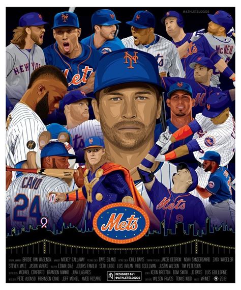 the new york mets are depicted in this poster