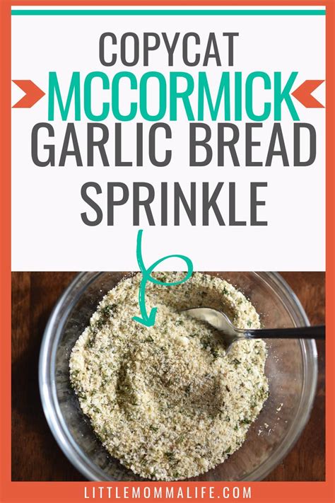 Made with mccormick spices including basil and red pepper. McCormick Garlic Bread Sprinkle Copycat Recipe That You ...