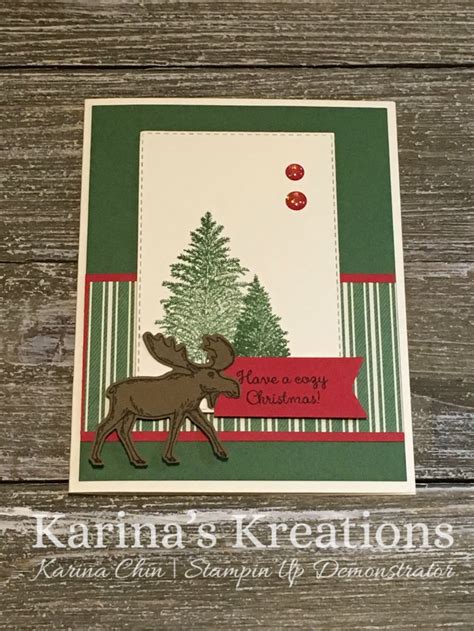 Whether you're writing a christmas card for friends wish those you love a merry christmas in the best way possible with a heartfelt, personalized christmas wish written inside a beautiful card. Stampin'Up Merry Moose | Stampin up christmas cards, Christmas card crafts, Stamped christmas cards