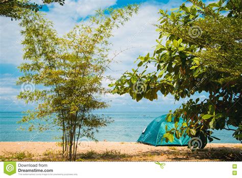 Camping Tent On Beach Concept Tourism Active Rest Vacation Malaysia Stock Image Image Of