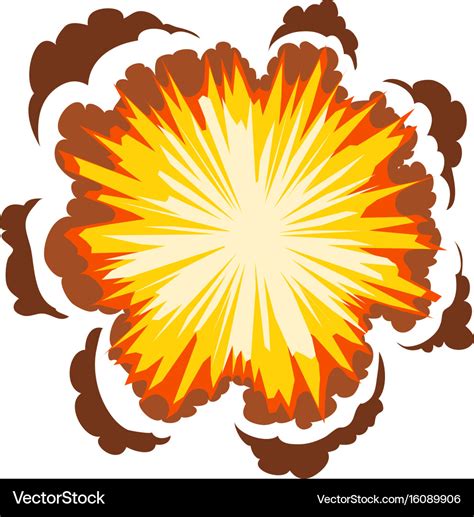 Explosion Icon Cartoon Style Royalty Free Vector Image