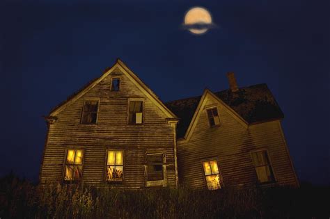 Abandoned House At Night Under Full Photograph By John Sylvester Pixels