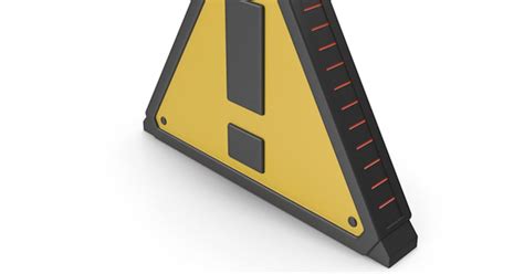 New General Warning Sign 3d Incl Warning Sign And Exclamation Mark
