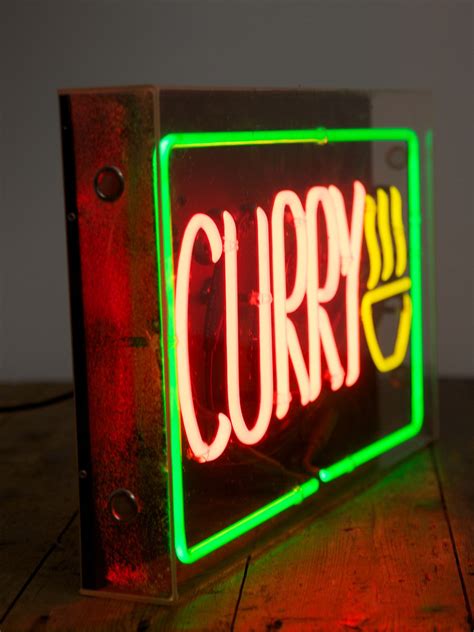 Neon Curry Shop Sign Drew Pritchard Ltd