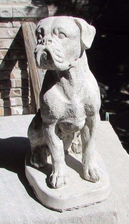 CONCRETE SITTING BOXER STATUE OR USE AS A MONUMENT | Boxer dog gifts