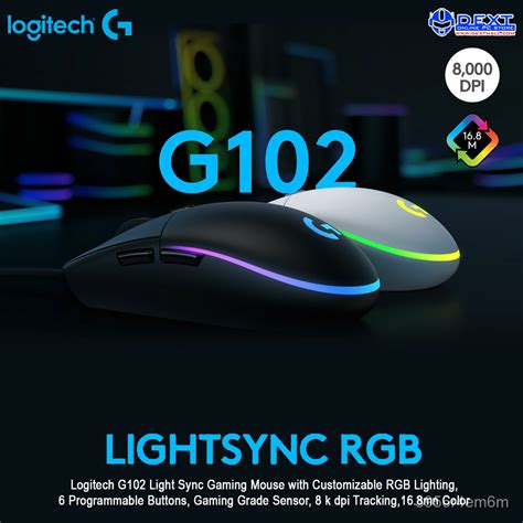 Logitech G102 Lightsync Rgb 6 Button Gaming Mousemade In Korea Shopee