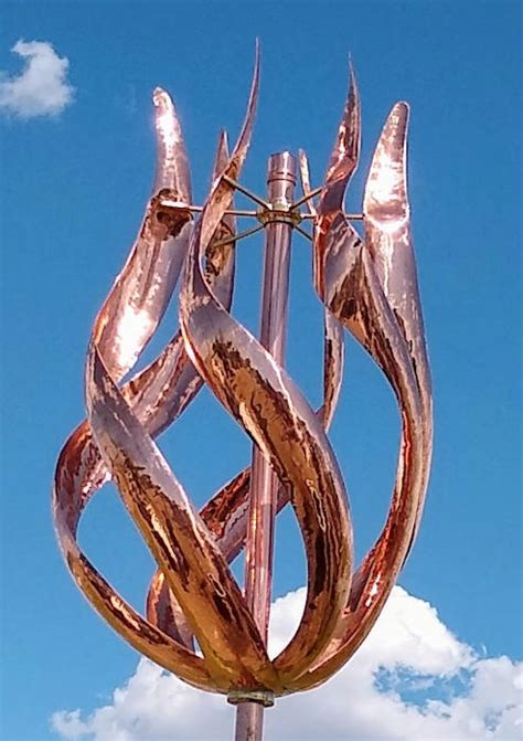 Statue Esque Copper Kinetic Wind Art