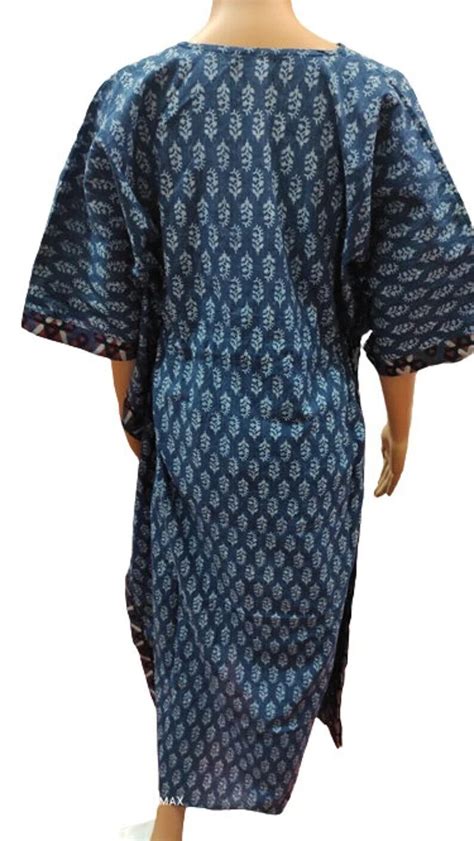 Indian Hand Block Printed Cotton Hippie Maxi Women Boho Nightwear Caftan Dressのebay公認海外通販｜セカイモン
