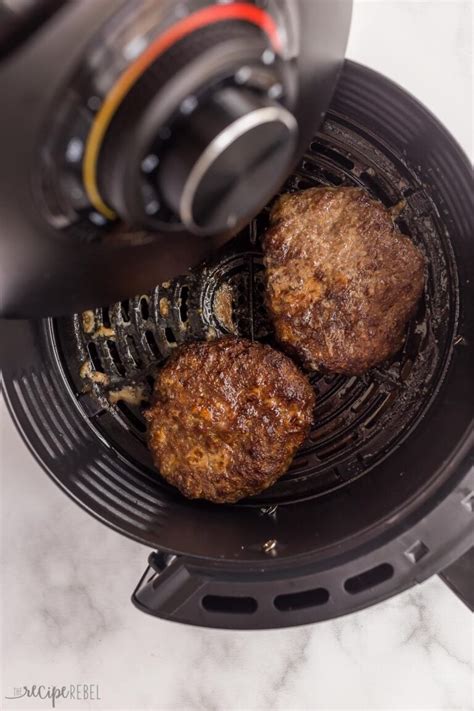 Juicy Air Fryer Burgers Step By Step Video The Recipe Rebel